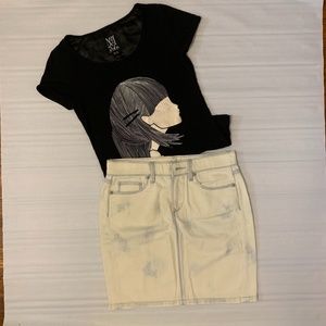 LOFT Mini Denim Skirt, Light blue, Size 25/0P